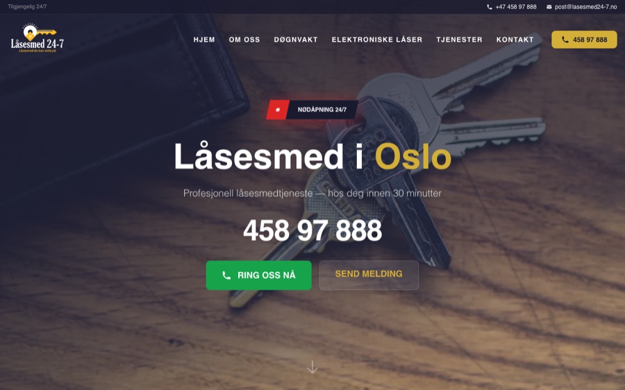 Lasesmed24-7.no svetainės ekrano vaizdas